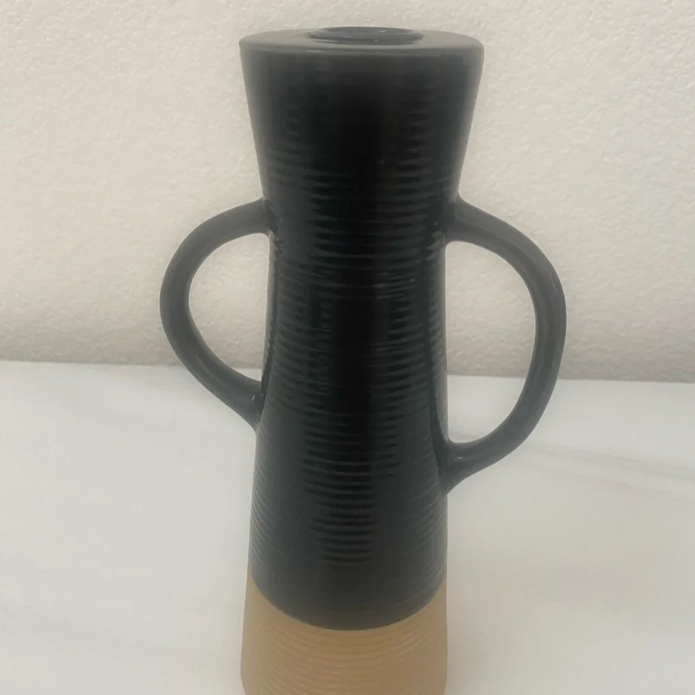 Crate & Barrel Sibely Mid-Century Modern Style Candle Holder Tall 9.5 in Taper